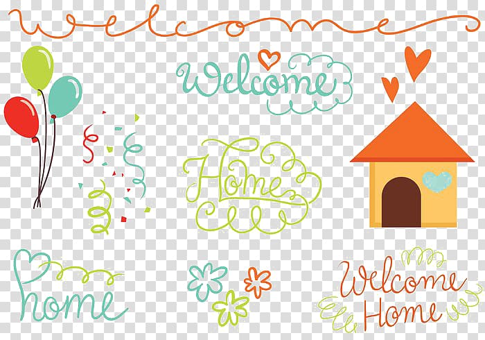 Euclidean , Welcome home layout balloon house transparent background PNG clipart
