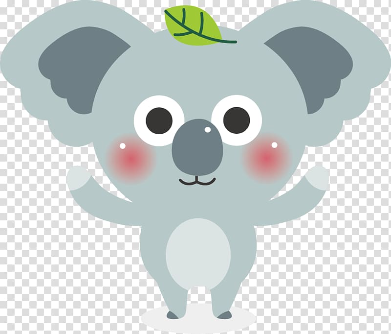 Koala Cartoon Elephant, Baby Elephant transparent background PNG clipart