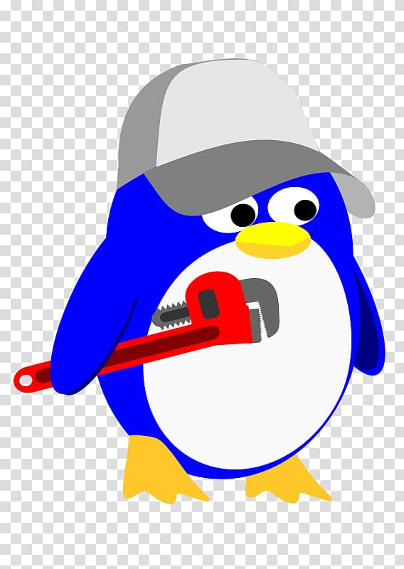 Penguin Plumbing Plumber wrench , plumber transparent background PNG clipart