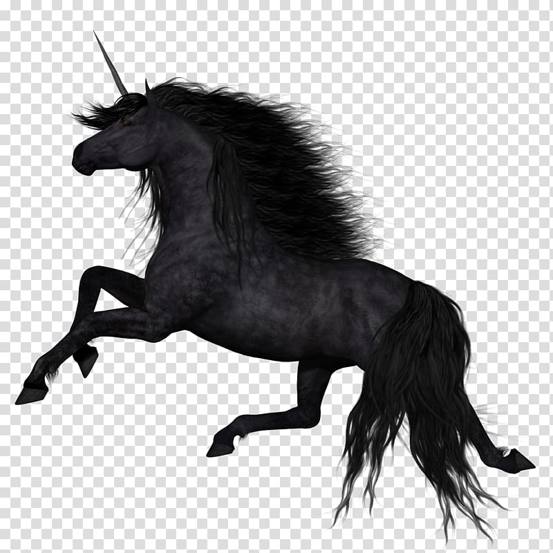 Horse Unicorn , Dark Horse transparent background PNG clipart