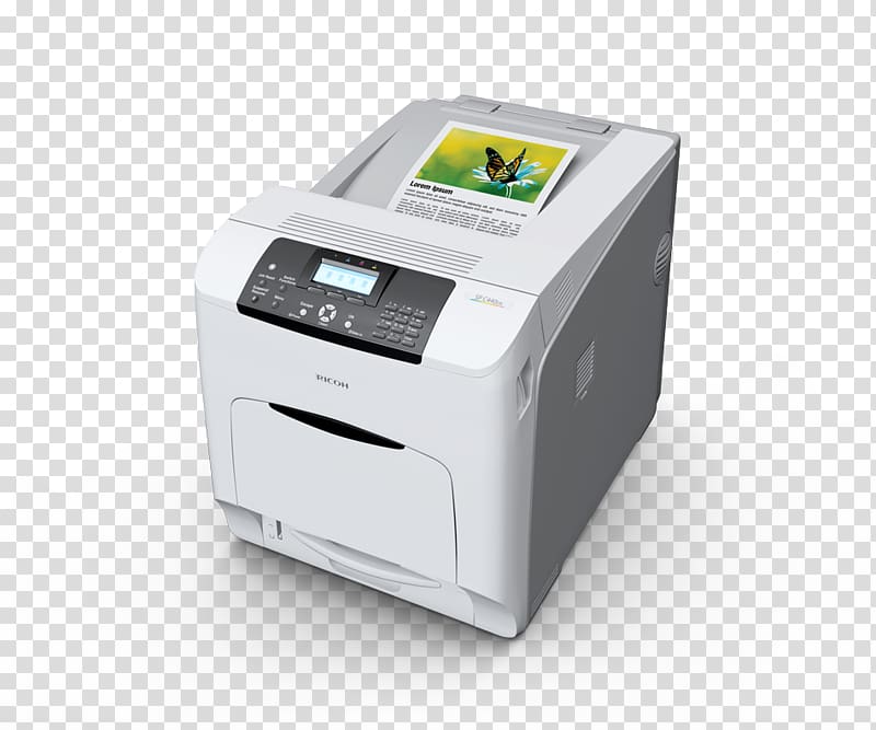 Ricoh Aficio SP C440DN colour laser printer LAN Duplex Ricoh Aficio SP C440DN colour laser printer LAN Duplex Drukarka laserowa Ricoh SP C440DN Paper, printer transparent background PNG clipart