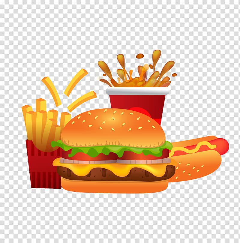 Cheeseburger French fries Hot dog Hamburger Bacon, Fries hamburger hot dog transparent background PNG clipart