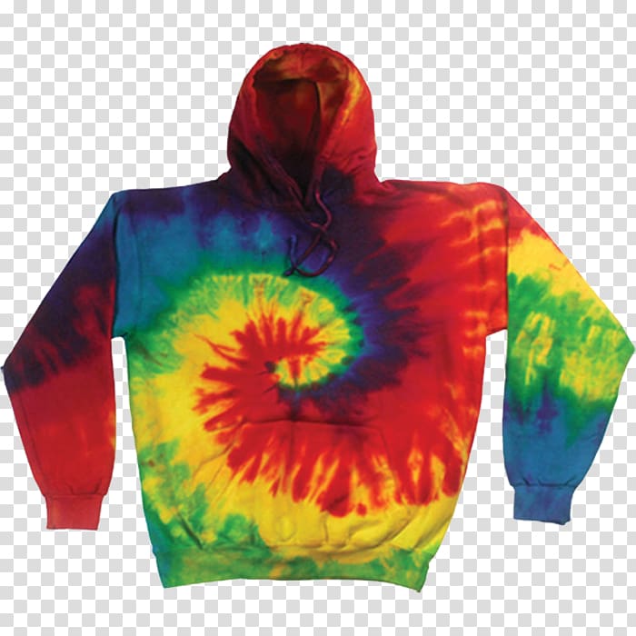 Hoodie Tie-dye Clothing Bluza Rainbow Shops, shirt transparent background PNG clipart