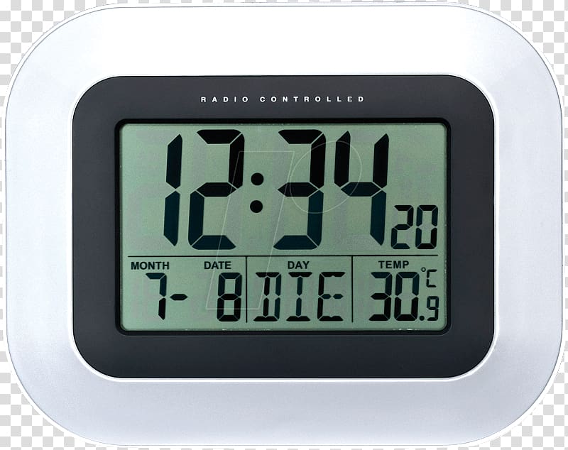 Digital clock La Crosse Technology Alarm Clocks Atomic clock, quartz wall clock transparent background PNG clipart