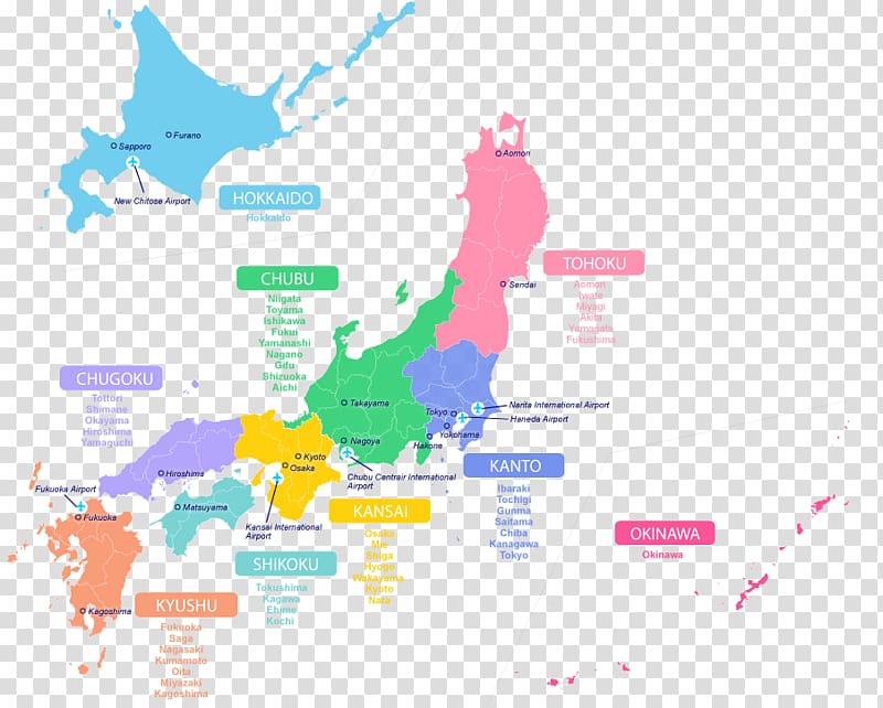 Kofu Tokyo Map Prefectures of Japan Cartography, japan tourism transparent background PNG clipart