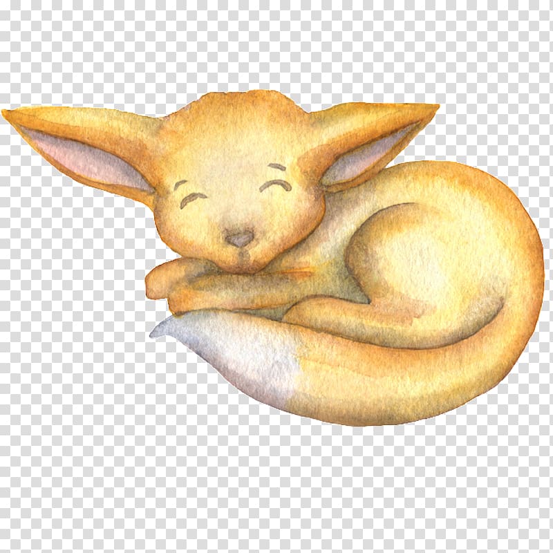 Dog Fox Rabbit Ear, Cute big ears small fox transparent background PNG clipart