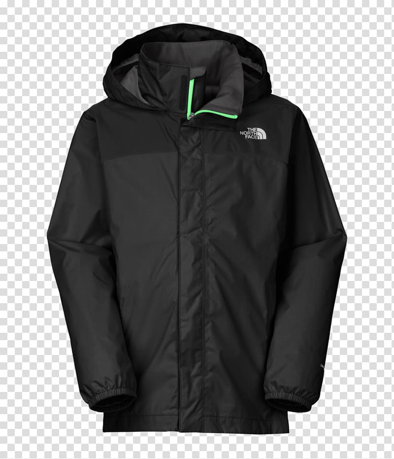 Hoodie Jacket Coat The North Face Clothing, face black jacket with hood transparent background PNG clipart