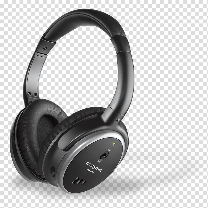 Noise-cancelling headphones Creative HN-900, headset, Full size Audio Active noise control, Noise-cancelling Headphones transparent background PNG clipart