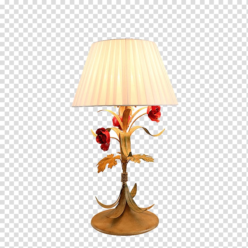Table Light Lampe de bureau, Flowers iron lamp light marriage transparent background PNG clipart