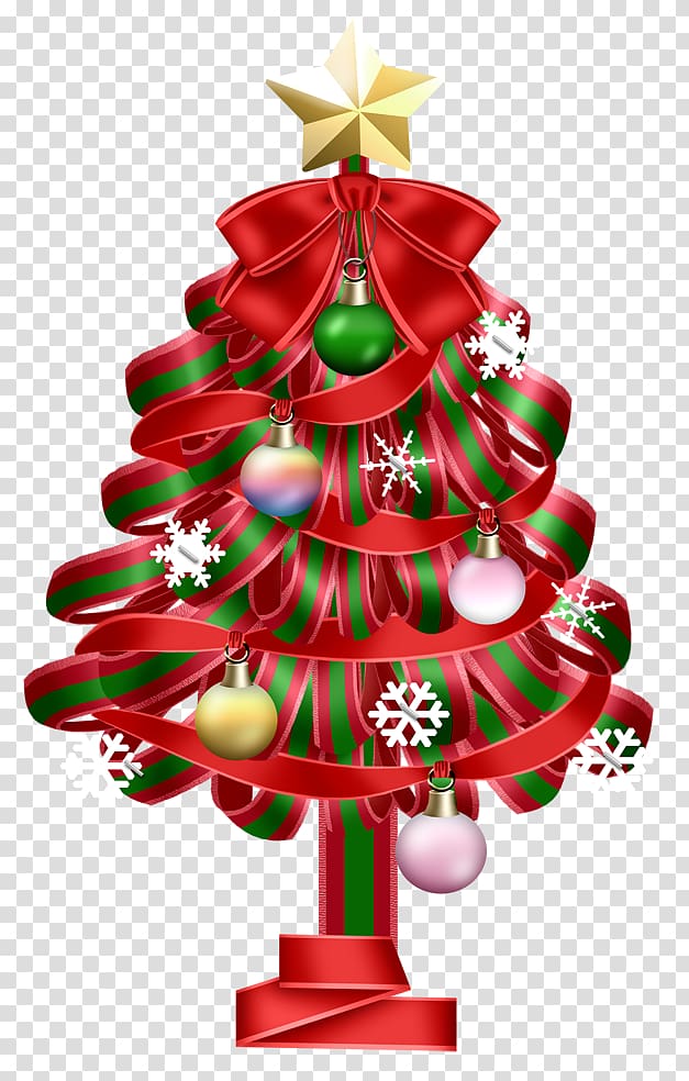 Christmas tree illustration, Christmas tree , Red Christmas Deco Tree transparent background PNG clipart