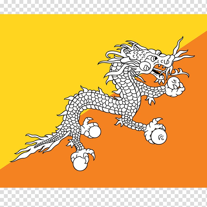 Flag of Bhutan National flag Flags of Asia, Flag transparent background PNG clipart