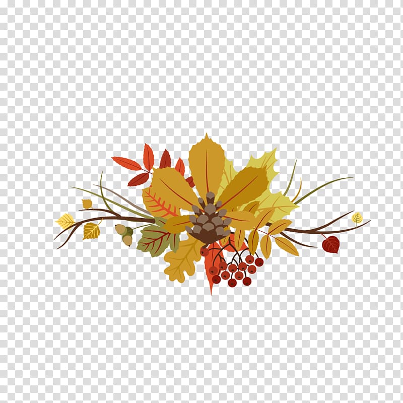 Thanksgiving , Yellow autumn leaves transparent background PNG clipart