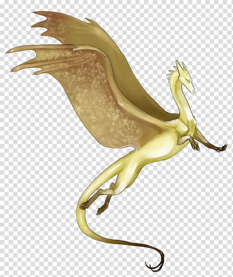 Dragon Legendary creature Beak Organism Character, golden wheat transparent background PNG clipart