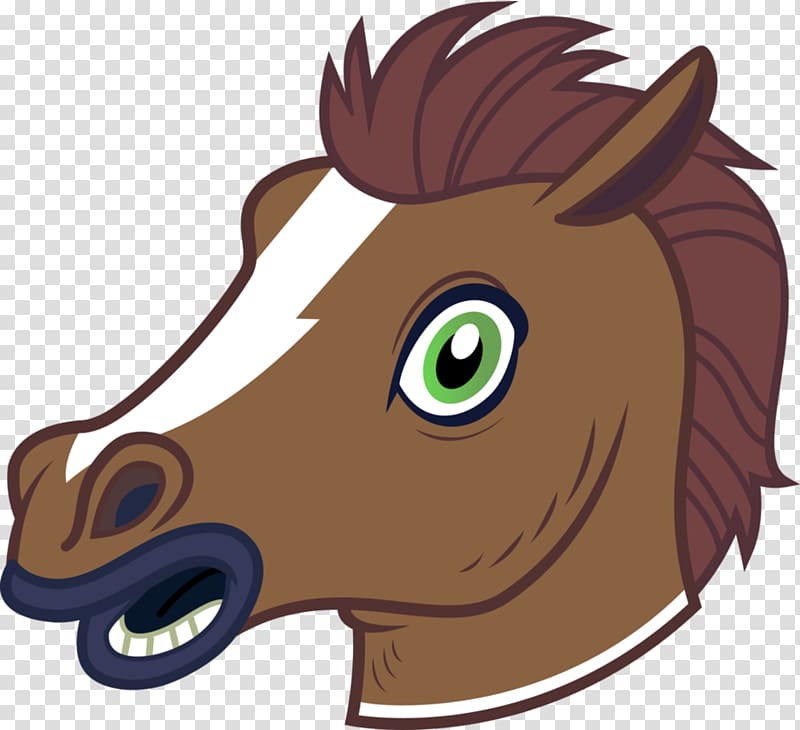 Pony Horse head mask Stallion Clydesdale horse, help the fallen granny transparent background PNG clipart