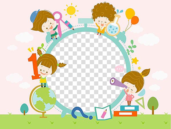 Child Learning Illustration, Children and learning utensils transparent background PNG clipart
