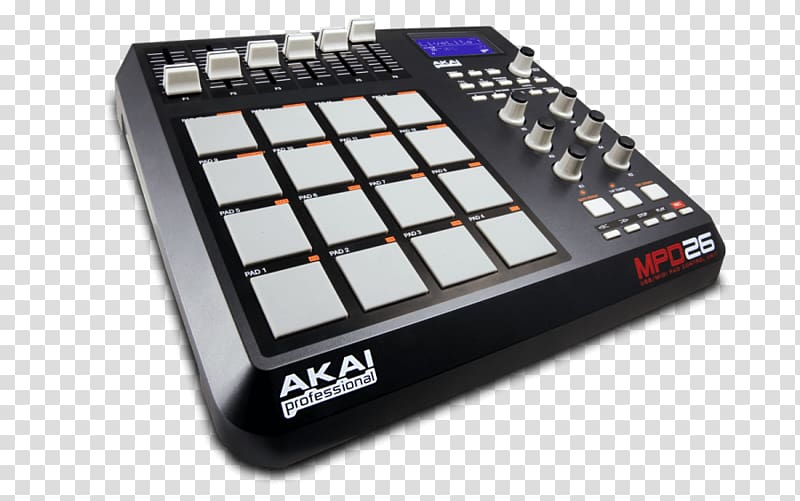 Akai MPD26 Akai MPC MIDI Controllers Musical Instruments, musical instruments transparent background PNG clipart