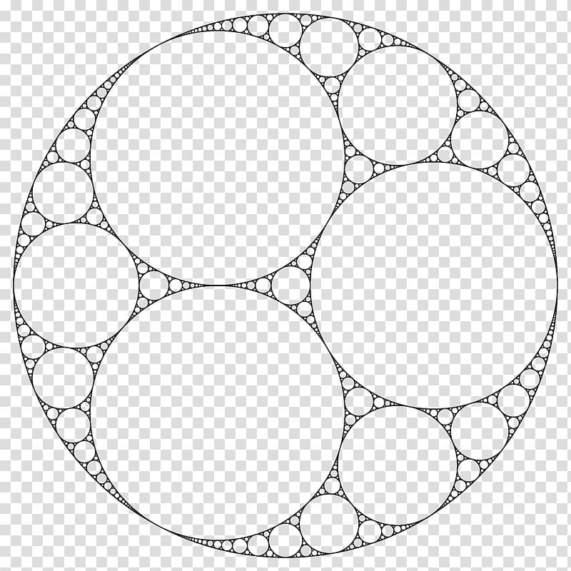 Apollonian gasket Mathematics Fractal Circle Tangent, circle pack transparent background PNG clipart