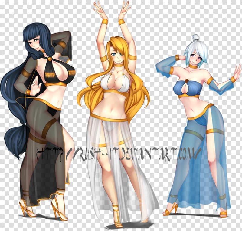 Belly dance Harem Woman Anime, woman transparent background PNG clipart