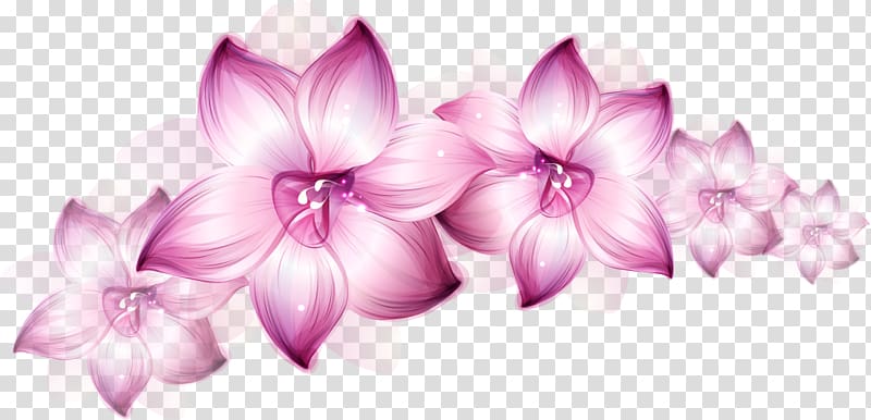 purple cartoon flower