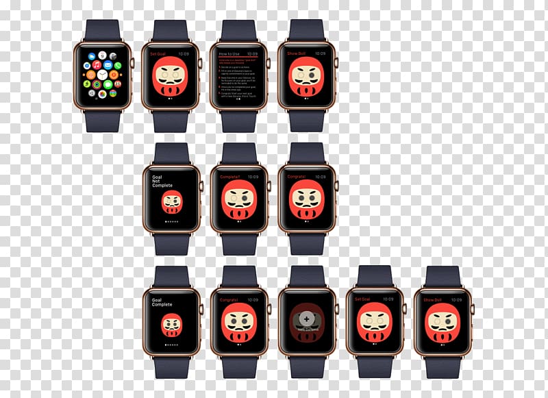 Daruma doll Watch OS Apple Watch, others transparent background PNG clipart
