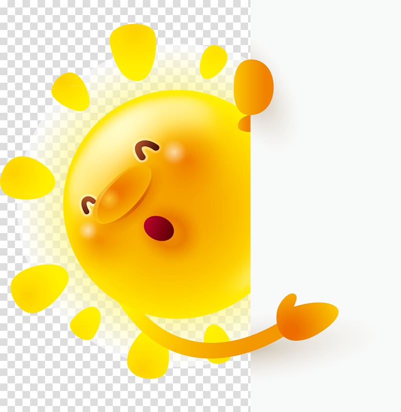 Cartoon Poster, Cute cartoon sun design material transparent background PNG clipart