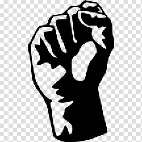 Raised fist Black Power , symbol transparent background PNG clipart