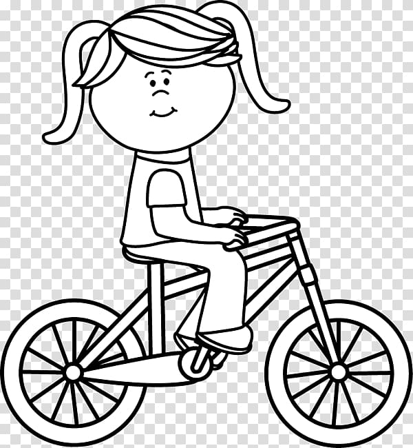 Bicycle Cycling Black and white , Car Rider transparent background PNG clipart