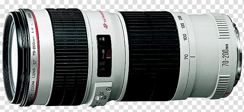 Canon EF lens mount Canon EF 70–200mm lens Tele lens Camera lens stabilization, camera lens transparent background PNG clipart