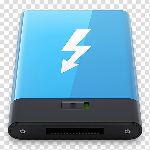 blue and black power bank, smartphone electronic device gadget multimedia, Blue Thunderbolt W transparent background PNG clipart