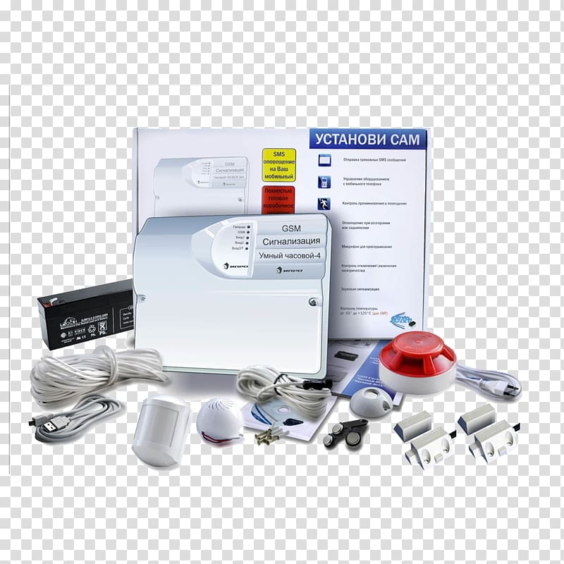 Security Alarms & Systems Alarm device Fire alarm system Motion Sensors, GSM transparent background PNG clipart