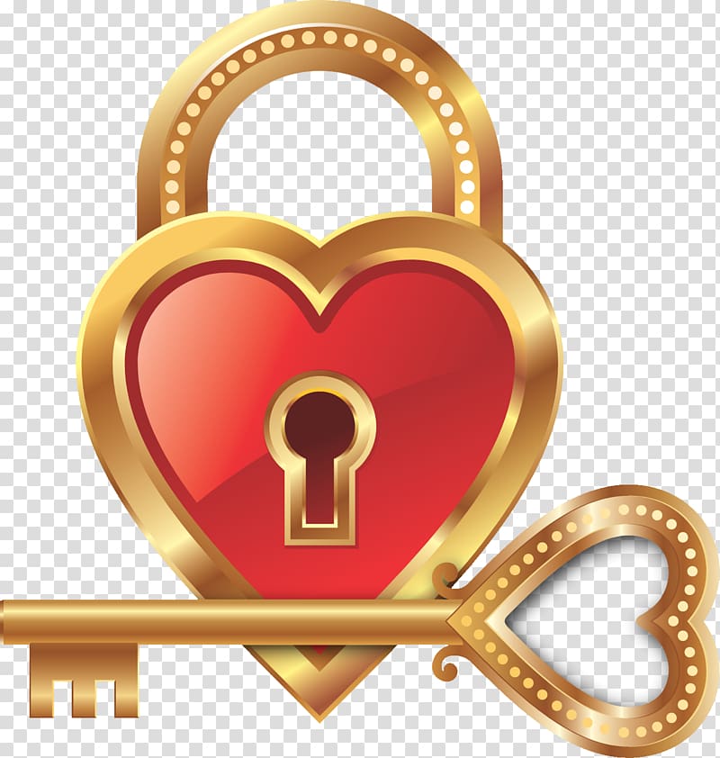 Love lock Key Heart , padlock transparent background PNG clipart