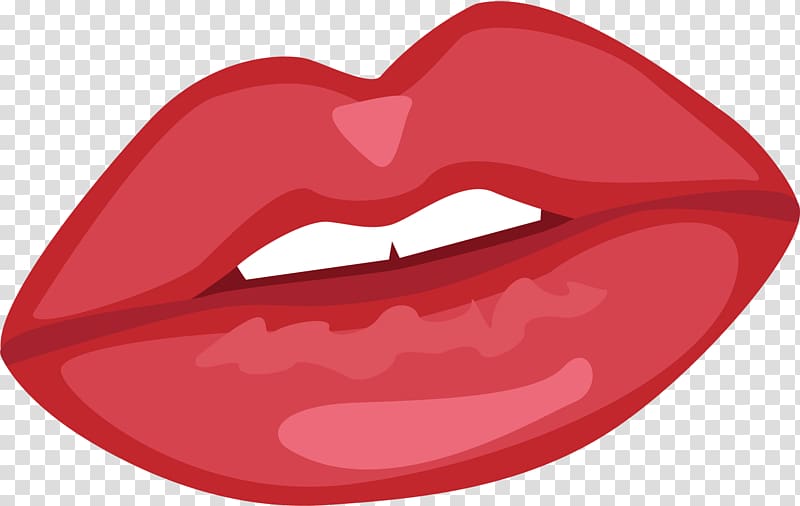 Lip Red Android application package Icon, Red cartoon lips transparent background PNG clipart