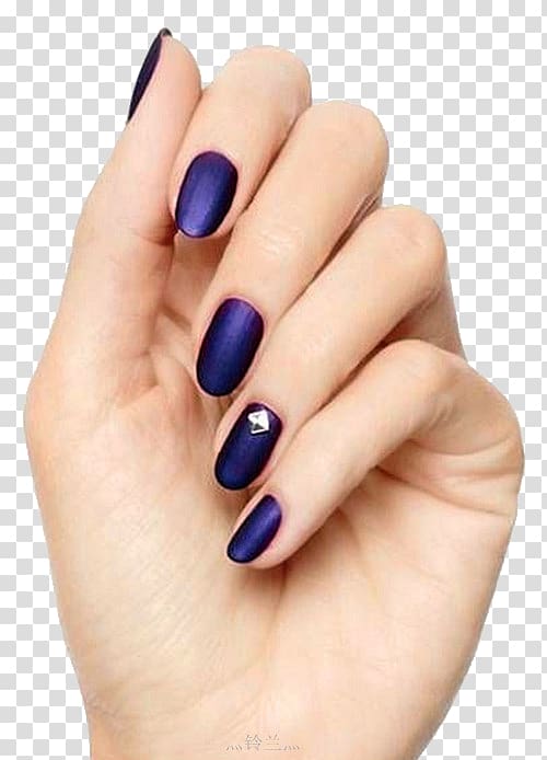 person with purple manicure, Nail art Nail polish Gel nails Manicure, Purple nail transparent background PNG clipart