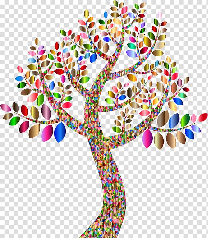 Tree Color Desktop , low polygon border transparent background PNG clipart