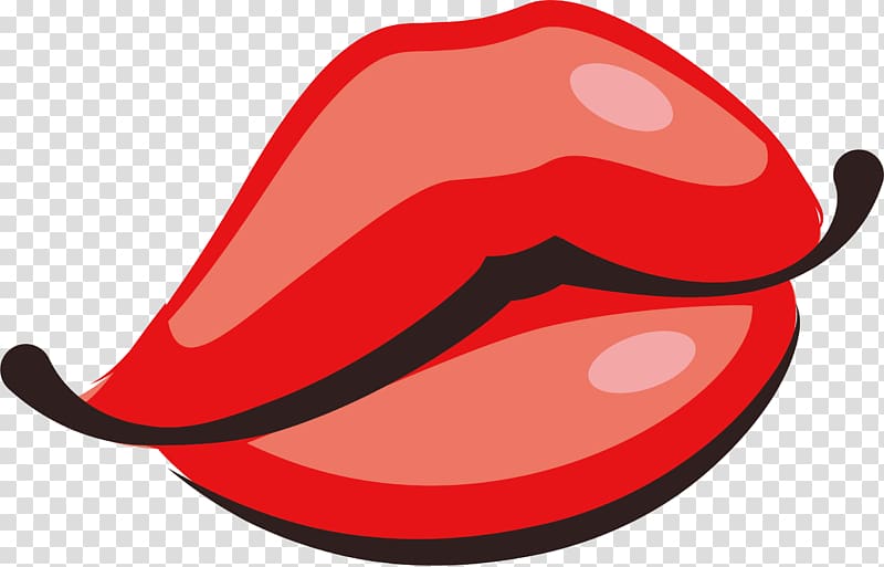 Kiss Cartoon Lip , Cute kiss transparent background PNG clipart