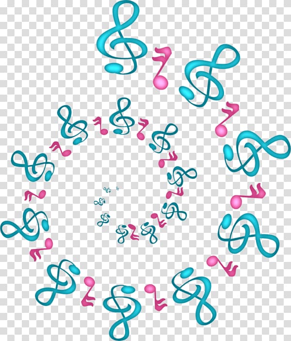 Musical note , Color dancing flying annular notes transparent background PNG clipart