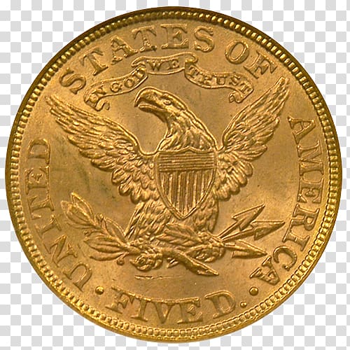 Gold coin American Gold Eagle Numismatic Guaranty Corporation, 5 dime coin transparent background PNG clipart