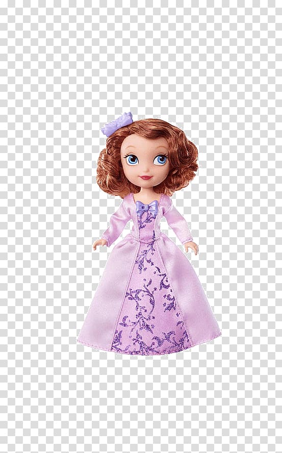 Sofia the First Doll Dress Toy Gown, Purple doll transparent background PNG clipart
