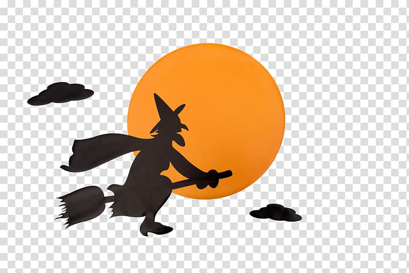 Witchs broom Witchcraft , Cartoon moon transparent background PNG clipart