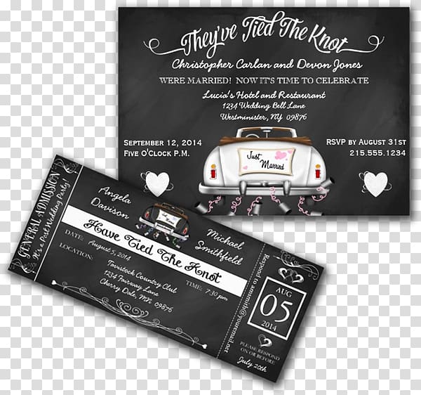 Wedding invitation Wedding reception Marriage Party, invitation chalkboard transparent background PNG clipart
