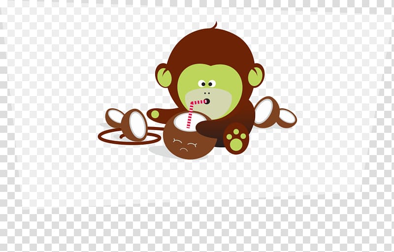 Monkey Primate Desktop , funny fruit transparent background PNG clipart
