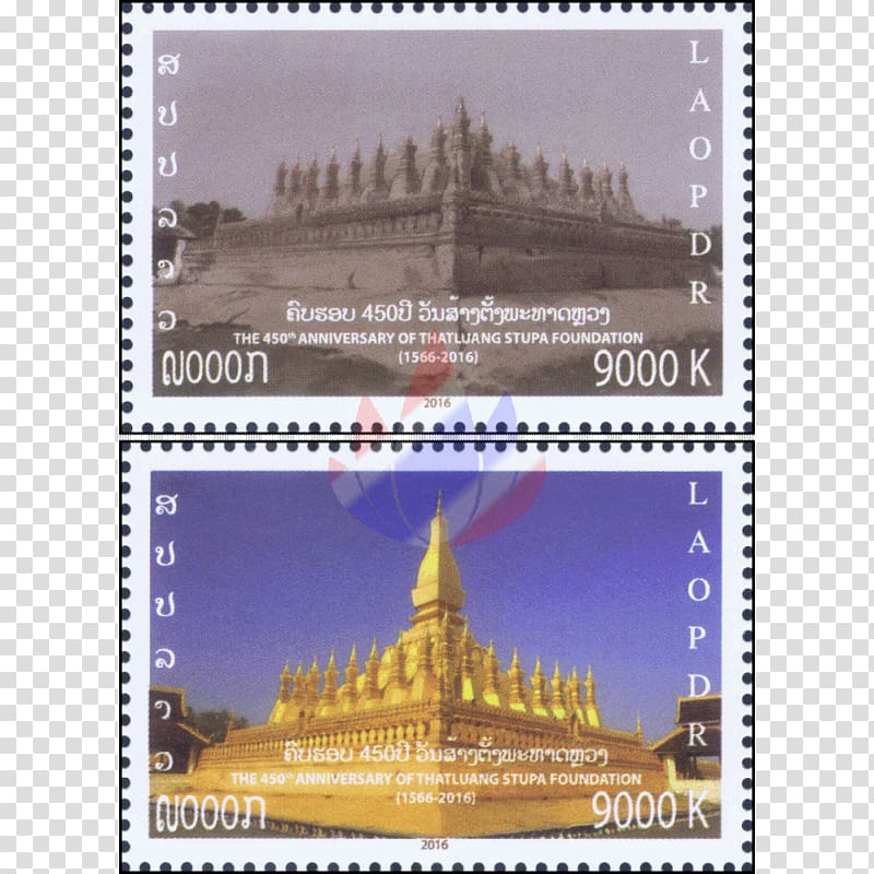 Pha That Luang Paper Postage Stamps Mail, luang pa barng transparent background PNG clipart