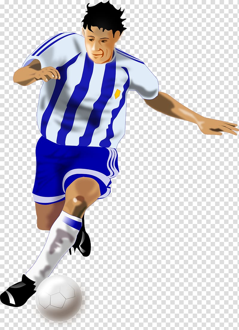 Football player Cartoon , Juggling transparent background PNG clipart
