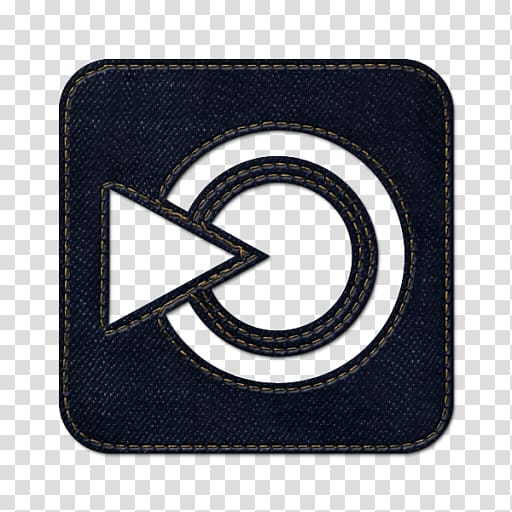 blue denim patch art, emblem brand symbol font, Blinklist square transparent background PNG clipart