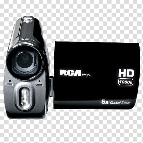 Digital Cameras Video Cameras RCA Ez5100r Small Wonder Palm Style HD 1080p Digital Camcorder (Black/Slver) Camera lens, camera lens transparent background PNG clipart