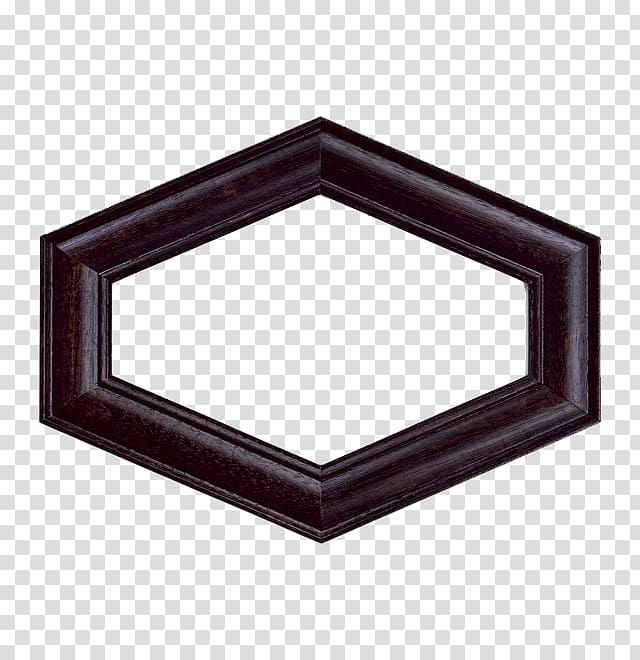 Hexagon frame , Black diamond frame transparent background PNG clipart