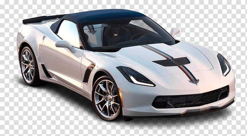 gray sports coupe, White Corvette transparent background PNG clipart