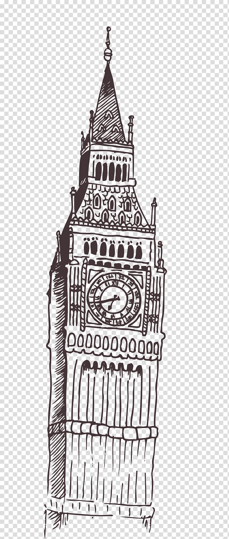 big ben clipart black and white