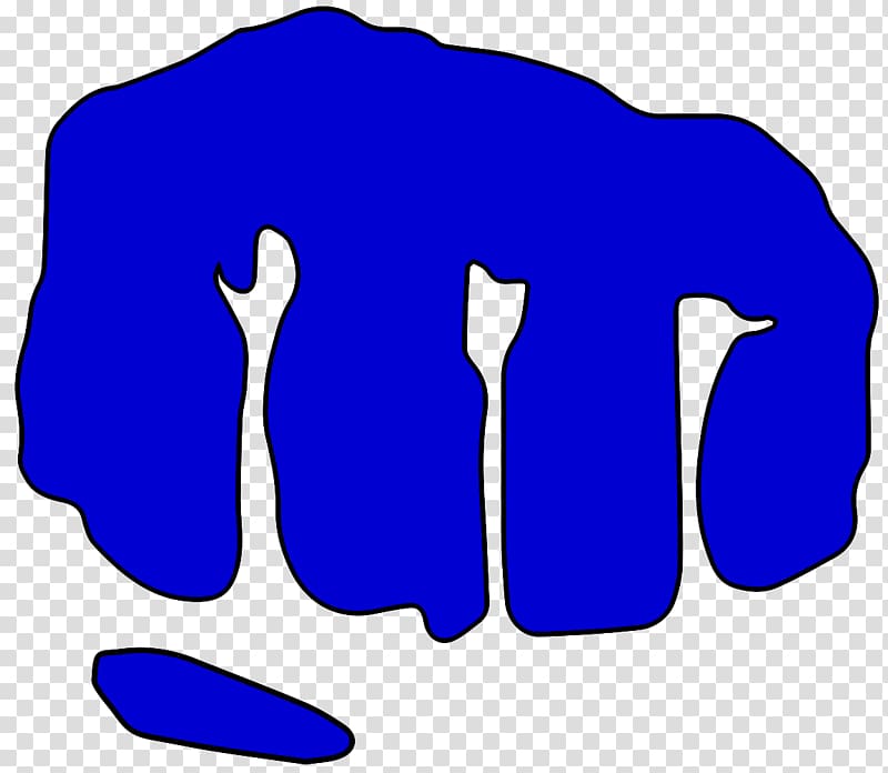 Blue Social media Fist , fist transparent background PNG clipart