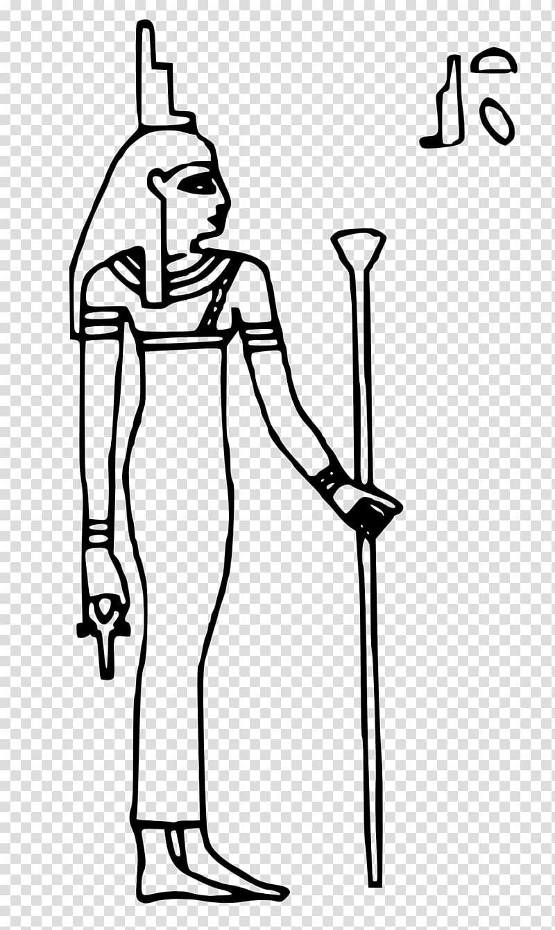 Ancient Egyptian deities Isis Coloring book Goddess, pharaoh transparent background PNG clipart